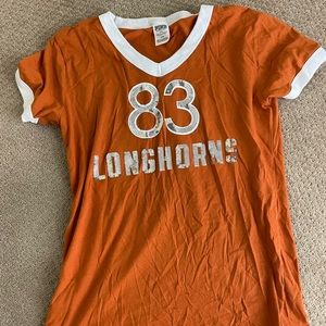 VS Pink Texas Longhorns Jersey Style T-shirt